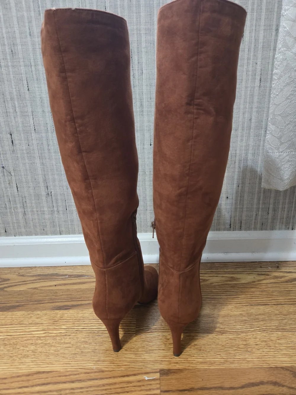 Women's Tall Suede Knee-High Boots - Rust Sz 6 1/2
